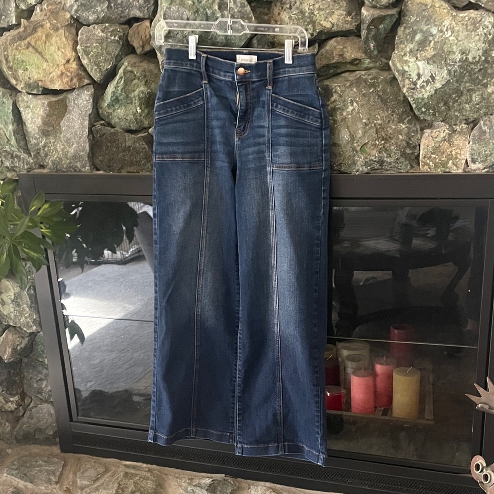 Evereve Dark Blue wide leg Jean